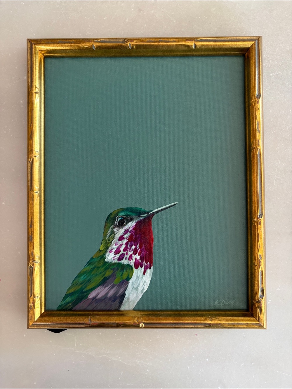 ORIGINAL Hummingbird Painting